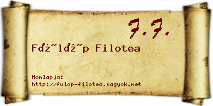 Fülöp Filotea névjegykártya